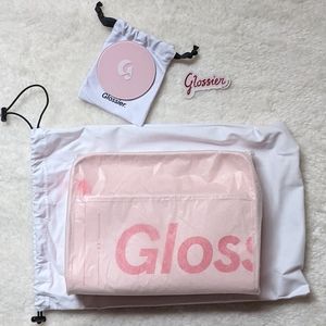 NEW Glossier beauty bag and mirror
